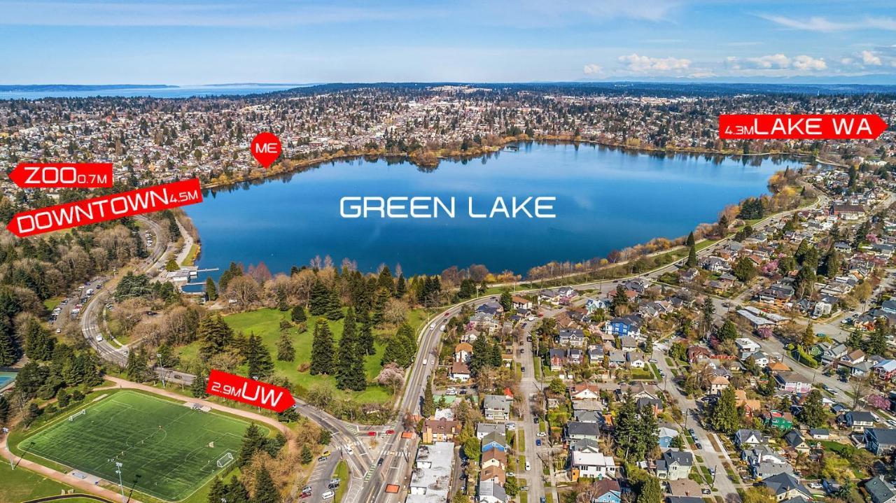 Green Lake 1St Line Home A With Central Air Conditioners 시애틀 외부 사진